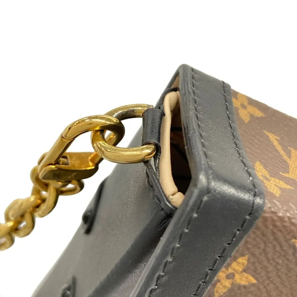Louis Vuitton Pochette Trunk Vertical Monogram Shoulder Bag M63913 Black